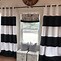 Image result for Black and White Striped Panel Curtains