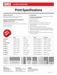 Image result for Print Spec Sheet