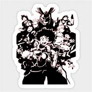 Image result for MHA Stickers Black and White