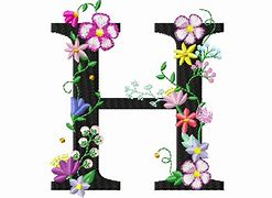 Image result for Letter H Flower Design