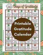 Image result for Printable Gratitude Calendar