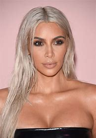 Image result for Kim K Silver Dress Bleached Hair