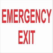 Image result for Emergency Exit Safety Sign