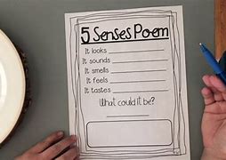 Image result for 5 Senses Poem Template