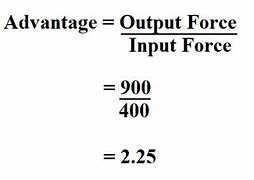 Image result for Calculating Mechanical Advantage