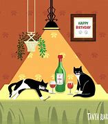 Image result for Happy Birthday Meme Cat Wine