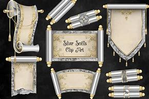 Image result for Silver Scroll Clip Art