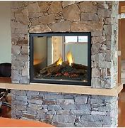 Image result for Double Sided Electric Fireplace Insert