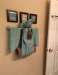 Image result for How to Decorate Towels in Bathroom