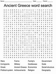 Image result for Ancient Greece Word Search