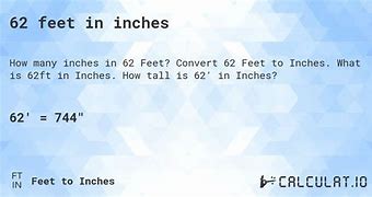 Image result for 62 Inches in Feet Height