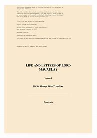 Image result for Life and Letters of Lord Macaulay