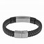 Image result for Black Leather Bracelets for Men