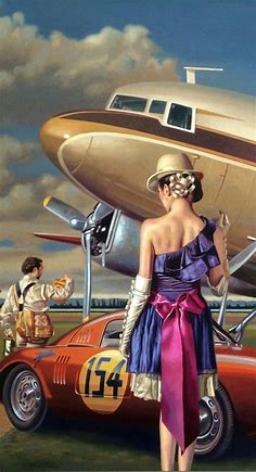 Pin by Henri__K 🌏 on “A woman is the full circle. in 2023 | Art deco posters, Airplane art, Aviation art