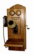 Image result for Wood Wall Telephone