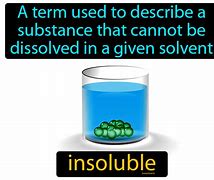 Image result for insoluble