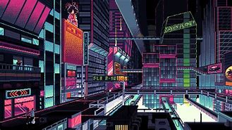 Image result for Ultra Wide Pixel Art Cyberpunk Wallpaper