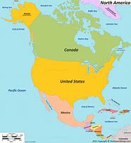 Image result for Simple Map of North America
