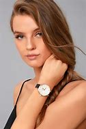 Image result for Rose Gold and Black Dial Watch