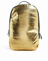 Image result for sprayground money backpacks gold