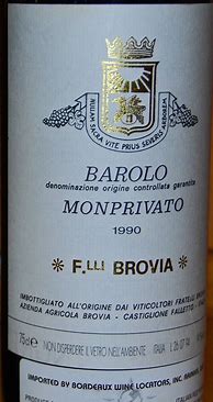 Image result for Fratelli Brovia Barolo Monprivato