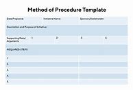 Image result for Free Method of Procedure Template