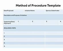 Image result for Sample Method of Procedure