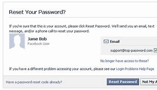 Image result for Facebook Password Reset Code Fake