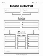 Image result for Compare and Contrast Graphic Organizer Pen and Pencil
