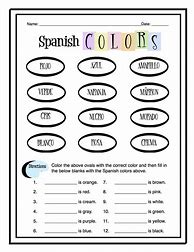 Image result for Free Spanish Worksheets