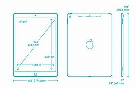 Image result for Pro 10.5 iPad Dimensions Inches