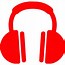 Image result for Red Headphones Clip Art