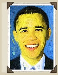 Image result for Obama Portrait Leaf Pattern