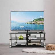 Image result for Black Glass TV Stand