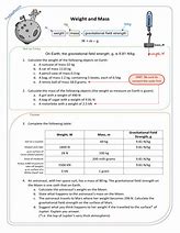 Image result for Mass and Weight Calculations