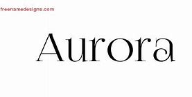 Image result for Aurora Name Black and White