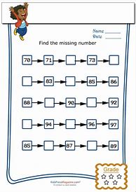 Image result for Missing Number Sequence Worksheets