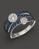 Image result for Sapphire and Diamond Cluster Ring