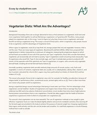 Image result for Vegetarian Essay