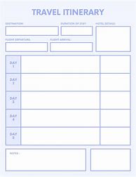 Image result for 5 Day Trip Planner Template
