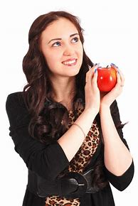 Image result for Girl Holding Apple