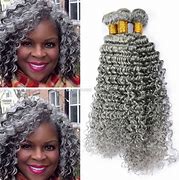 Image result for Weave Gray Curly Hair