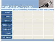 Image result for Weekly Meal Plan Template Word