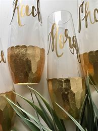 Image result for Gold Scroll Champagne Flutes