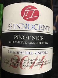Image result for saint Innocent Pinot Blanc Freedom Hill