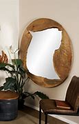 Image result for Round Wood Wall Mirror