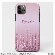 Image result for Pink Gold Glitter Phone Case