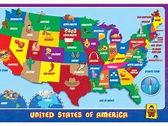 Image result for United States Learning Map for Kids