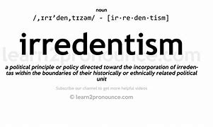 Image result for Irredentism