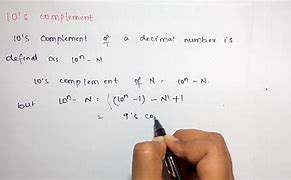 Image result for How to Find Complement of a Number